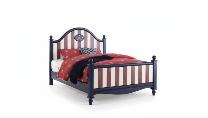 Amérique Lit Chambre d'enfants Lits Chambre Bois Bois véritable Mobilier Bleu Design
