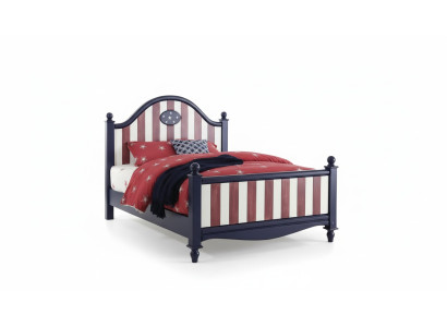 Amérique Lit Chambre d'enfants Lits Chambre Bois Bois véritable Mobilier Bleu Design