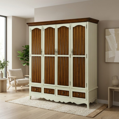 Chambre Armoire en bois Armoire à 3 portes Armoire Penderies