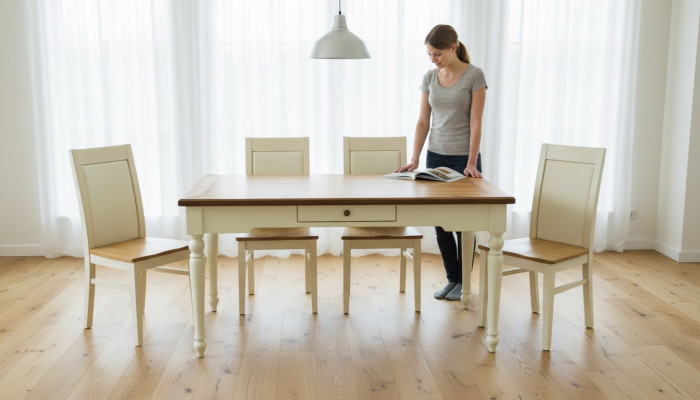 Table à manger moderne Table Tables Table en bois Salle à manger américaine Style maison de campagne