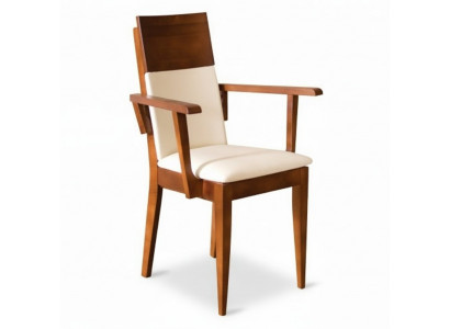 Chaises Chaise Fauteuil Rembourrage Bois Massif Textile Bois Fauteuil Cuir neuf Lounge