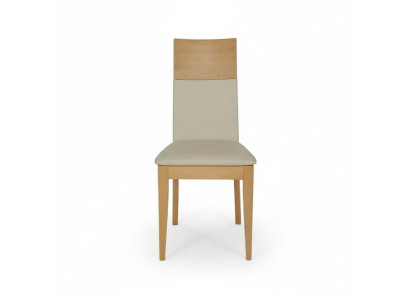 Chaises Chaise Fauteuil en bois massif Textile Fauteuil en bois Cuir neuf Salon Tapisserie