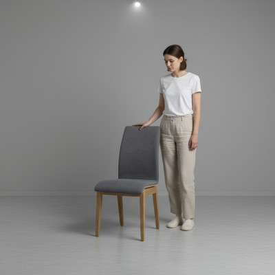 Chaise Fauteuil Rembourrage Chaises Bois massif Textile Bois Fauteuil Cuir nouveau Salon