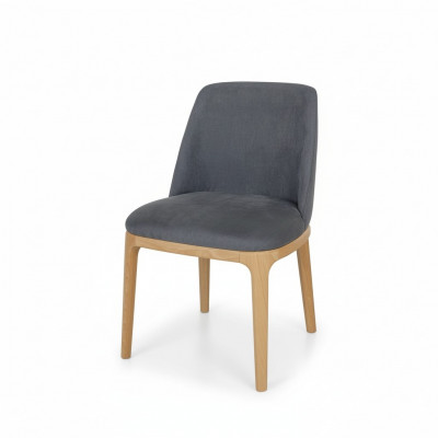 Chaise de design Fauteuil fauteuils rembourrés Lounge Bois massif Textile Bois Fauteuil nouveau