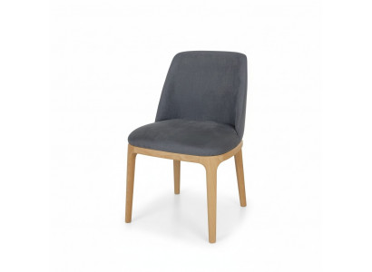 Chaise de design Fauteuil fauteuils rembourrés Lounge Bois massif Textile Bois Fauteuil nouveau