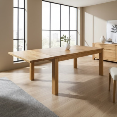 Table Table à manger Meuble massif Salle à manger 180x90cm Bois véritable Bois massif Nouvelles Tables