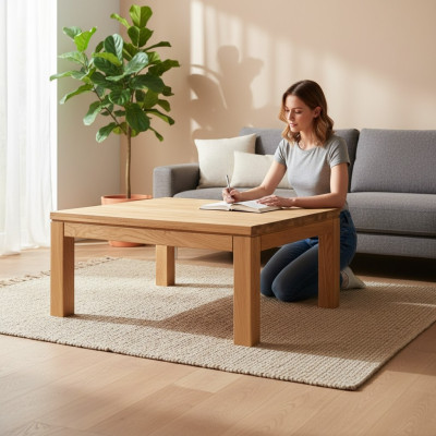 Table basse table en bois Plateau de table en bois massif Table d'appoint Table 120x80 Tables basses