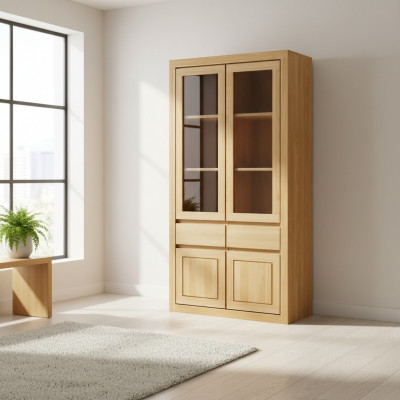 Vitrine Vitrines Armoire Vitrée Étagère Armoire en Bois Système de Rangement pour Armoire Étagères Salon