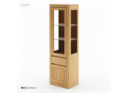 Vitrine en verre Armoire en bois Salon Armoire faite à la main Bois massif