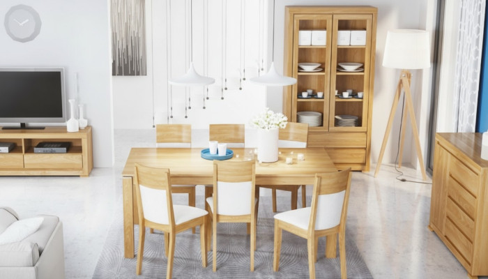 Table à manger en bois Tables Salon Salle à manger Table 180x90cm Solide Tables à manger en bois massif
