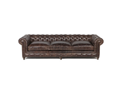 Canapé Chesterfield marron en tissu pour canapé en cuir, canapés en tissu, suite rembourrée Big XXL