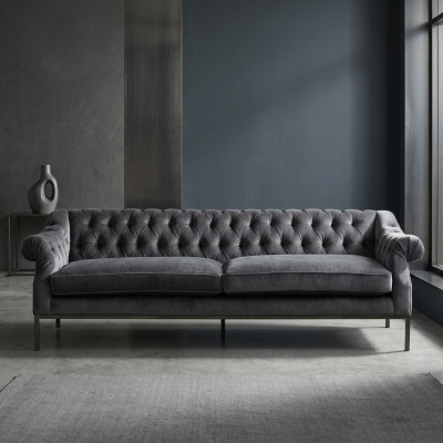 Canapé Chesterfield en tissu de revêtement de canapé en cuir déco Canapé en cuir Suite
