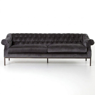 Canapé Chesterfield en tissu de revêtement de canapé en cuir déco Canapé en cuir Suite