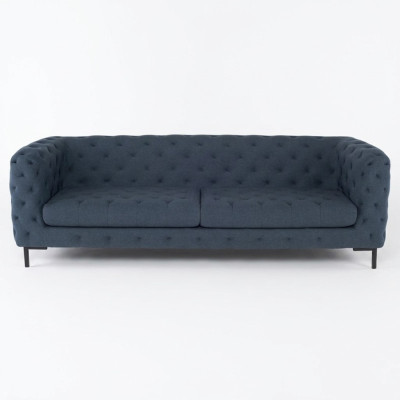 Canapé élégant Chesterfield moderne de 3 places de couleur grise pour le salon