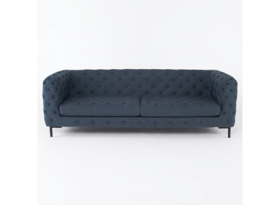 Canapé élégant Chesterfield moderne de 3 places de couleur grise pour le salon