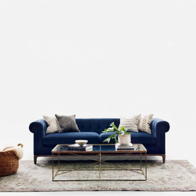 Canapé Chesterfield en cuir Tissu Canapé Housse Canapé Tissu Suite 4 places