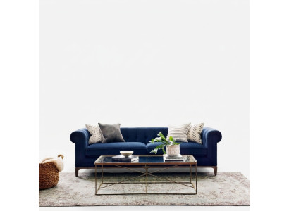 Canapé Chesterfield en cuir Tissu Canapé Housse Canapé Tissu Suite 4 places