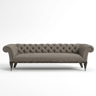 Canapé Chesterfield Tissu Canapé en Cuir Revêtement Canapé Suite 4 Places