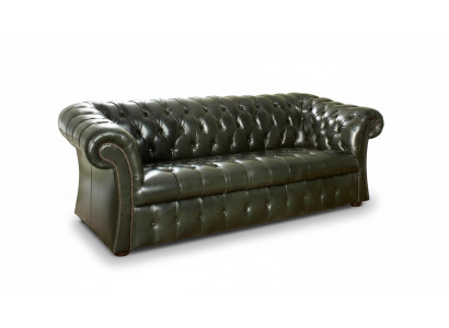 Canapé de luxe 3 places Chesterfield vert design