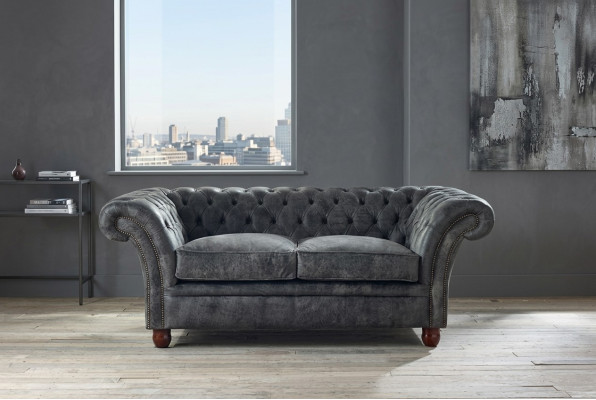 Canapé Chesterfield Sofa Tissu rembourré Cuir Canapés Ensemble de mobilier 2 places