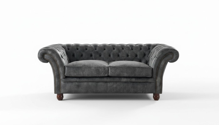 Canapé Chesterfield Sofa Tissu rembourré Cuir Canapés Ensemble de mobilier 2 places