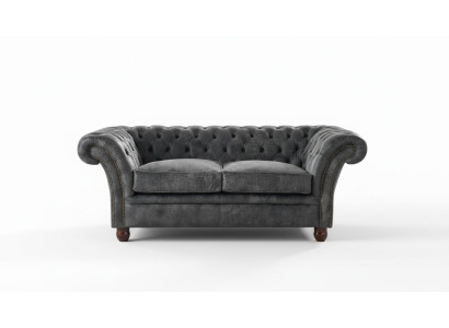 Canapé Chesterfield Sofa Tissu rembourré Cuir Canapés Ensemble de mobilier 2 places