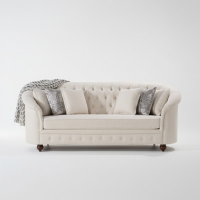 Canapé Royal Beige - Mobilier de luxe Chesterfield Design d'ameublement