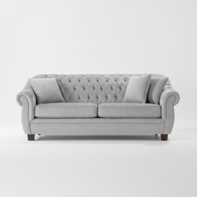 Canapé canapé Chesterfield Tissu d'ameublement Canapés Ensemble de tapisserie 3 places