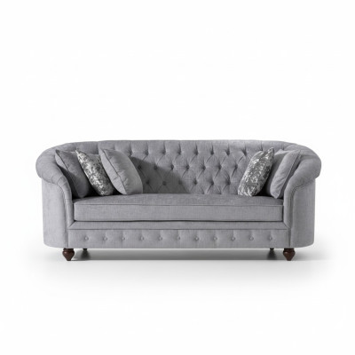 Canapé Chesterfield Canapé Tissu en cuir suédois Canapés Suite Capitonné 3 places