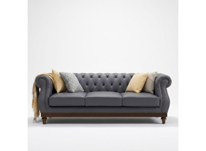 Chesterfield Canapé Canapé Tapisserie Canapés en Cuir Tissu Tapisserie Suite