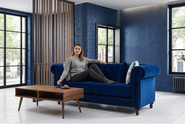 Canapé Chesterfield Sofa en tissu rembourré canapé en cuir ensemble de canapé 2 places