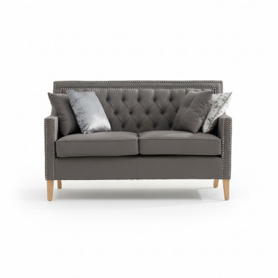 Chesterfield Canapés Canapé Tissu Suite Canapé Tissu 2 Places
