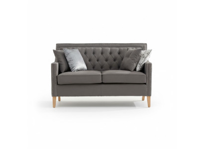 Chesterfield Canapés Canapé Tissu Suite Canapé Tissu 2 Places