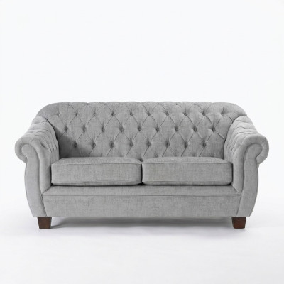 Canapé Chesterfield Sofa Cuir Couchage Tissu Cuir Canapés Coussins Ensemble 2 Places