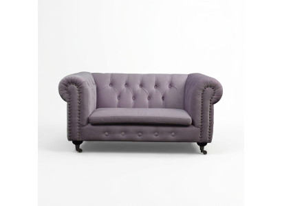 Chesterfield 2 places Classique Luxe Baroque Rococo Canapé en tissu et cuir