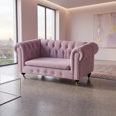 jvmoebel ® Canapé en cuir - Design canapé d'ameublement trois places ensemble Rose Nouveau