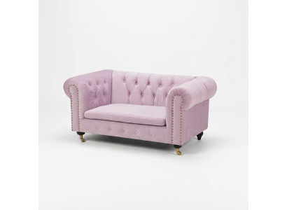 jvmoebel ® Canapé en cuir - Design canapé d'ameublement trois places ensemble Rose Nouveau