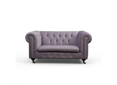 Chesterfield 2 places canapé baroque rococo classique de luxe en tissu et cuir