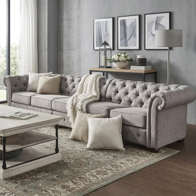 Salon Chesterfield Canapé Rembourrage Meubles Canapé Cinq Places Textile
