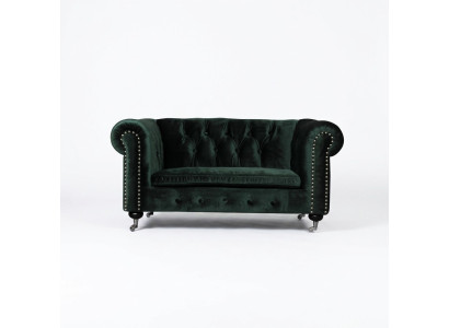 Chesterfield 2 places classique de luxe baroque rococo canapé en tissu cuir neuf
