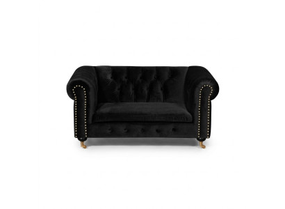 Chesterfield 2 places classique luxueux baroque rococo canapé en tissu et cuir
