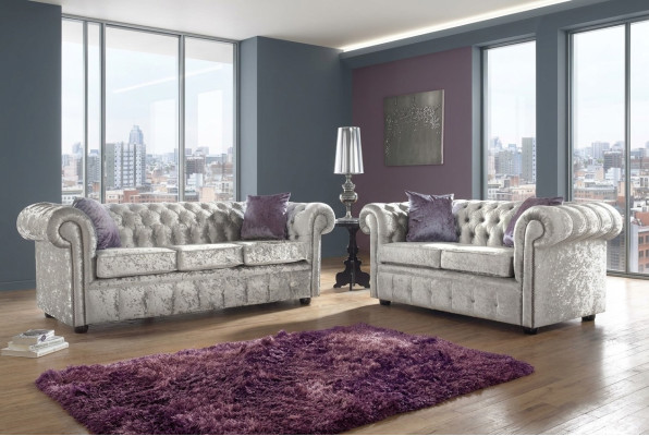 Ensemble de canapés Chesterfield 3+2 places Canapé classique baroque rococo Tissu Cuir
