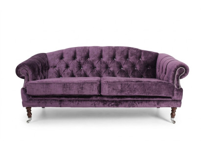 Canapé baroque rococo en velours textile Chesterfield - canapés design