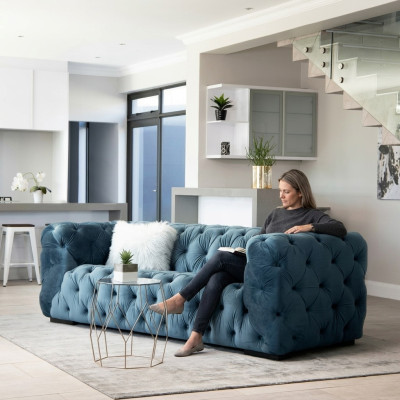 Chesterfield canapé moderne de luxe à 3 places, canapé designer pour salon à trois places
