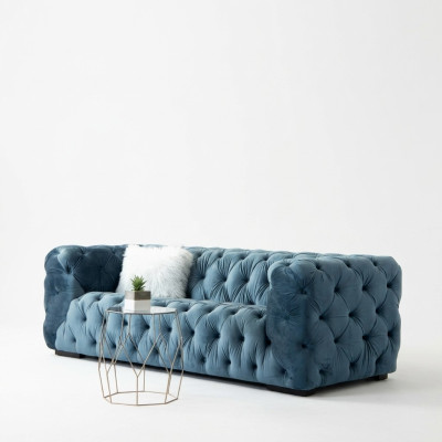Chesterfield canapé moderne de luxe à 3 places, canapé designer pour salon à trois places