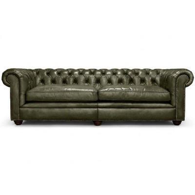 Élégant Salon Canapé Quatre Places Chesterfield en Cuir Tissu Canapés Canapé Neuf