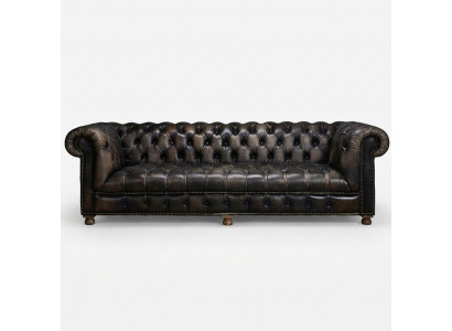 Canapé Chesterfield classique noir Anglais Salons de style anglais