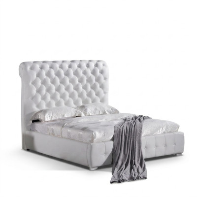 Chesterfield Lit Personnalisé Couleur au choix Lit Deux Places Violet Marron Beige