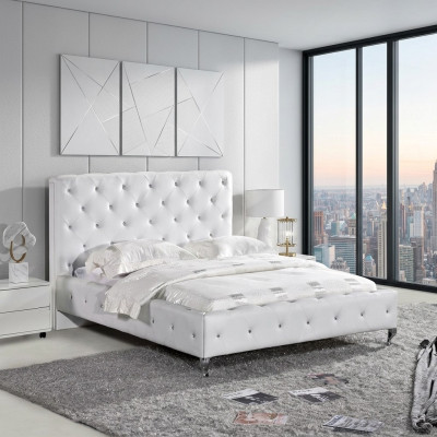 Lit Chesterfield Design Chambre Lits Anglais 140x200cm Tissu Rembourré