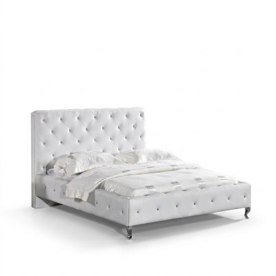 Lit Chesterfield Design Chambre Lits Anglais 140x200cm Tissu Rembourré